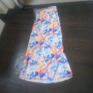 Oyoangle Womans Midi Dress Floral Sleeveless Size Large Beachy Summer Travel....